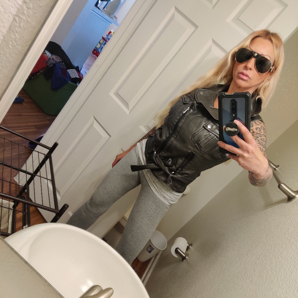 Bebe leather vest